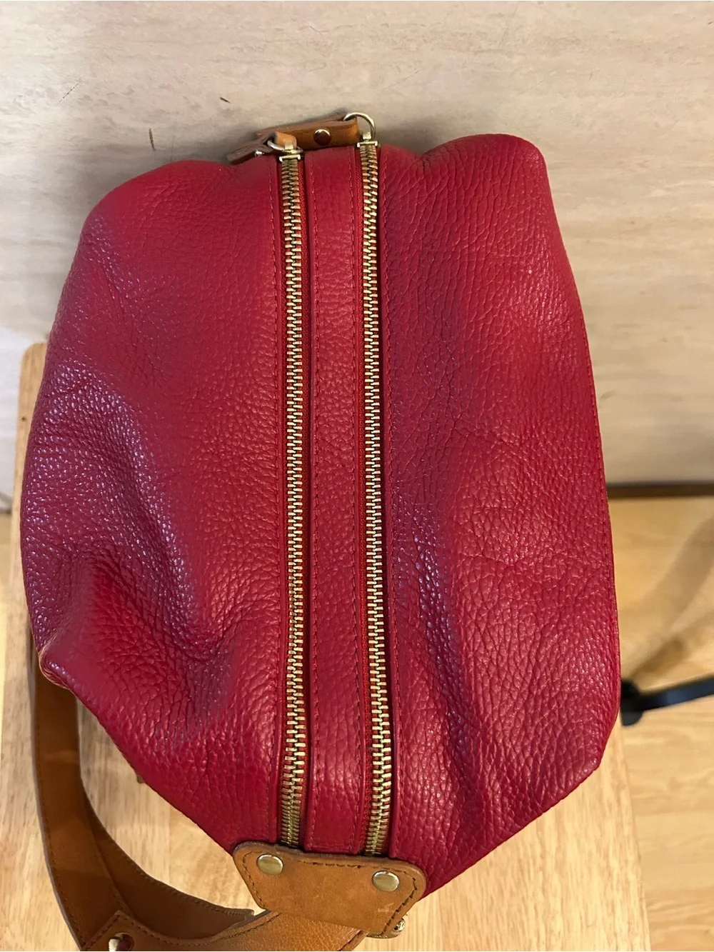 Valentina Genuine Italian Leather Convertible Bucket Tote/Hobo